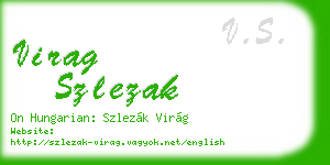 virag szlezak business card