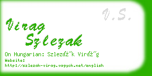 virag szlezak business card